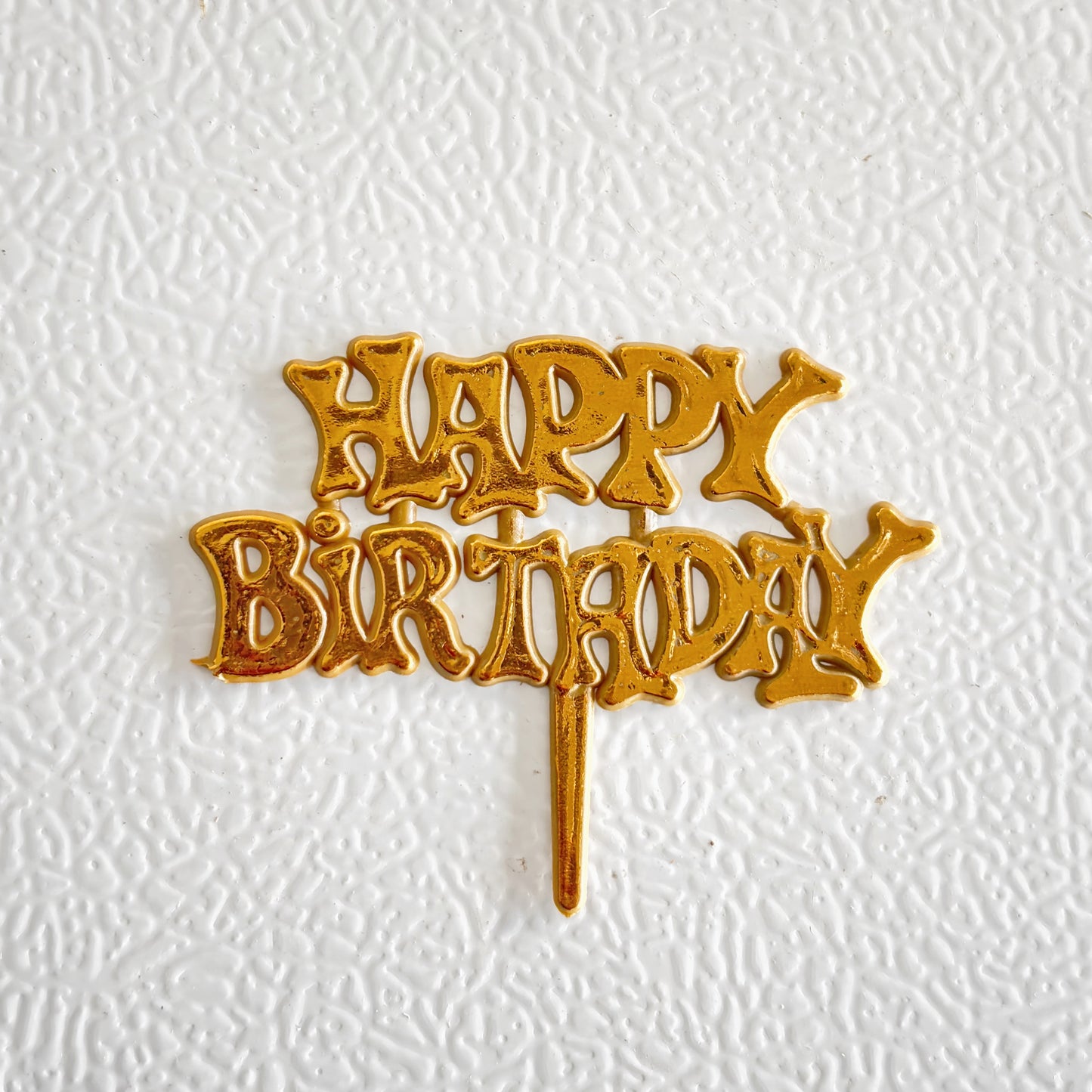 3 inch - Happy Birthday Mini Topper Plastic (Pack Of 10)