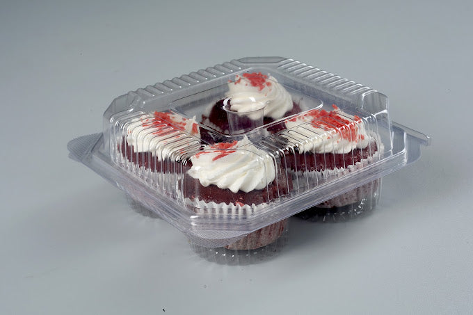 PVC Cupcake Box - 4 cavity