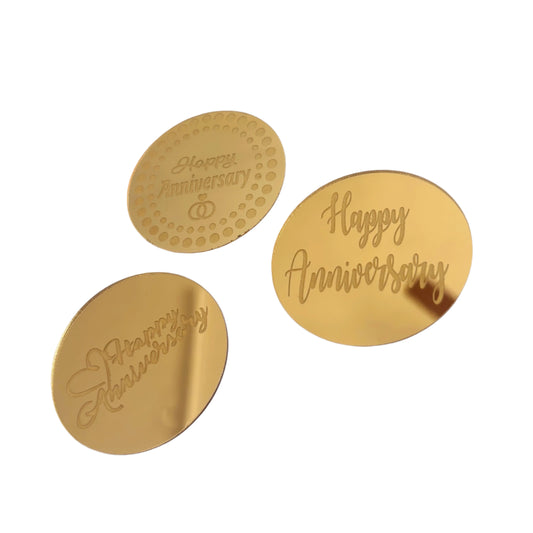 Happy Anniversary Coin Topper single pcs