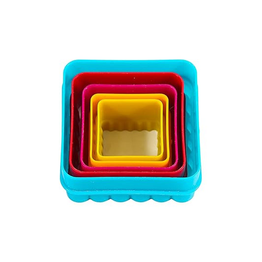 Cookie Cutter Plastic Square - 6 Pcs Set