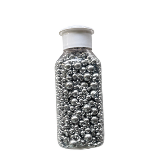 Silver Sugar Balls Mixed - 100g - SL148