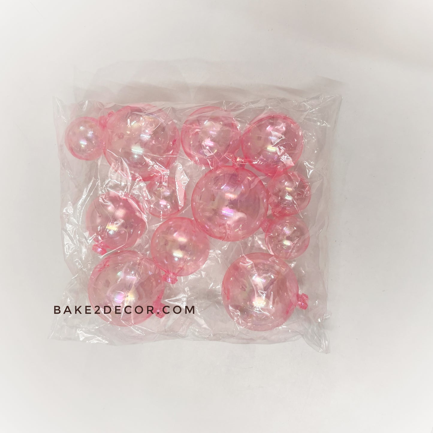 Clear Pink Transparent Faux Balls