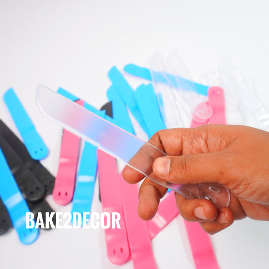 Cake Knife Transparent ( Pack Of 10)