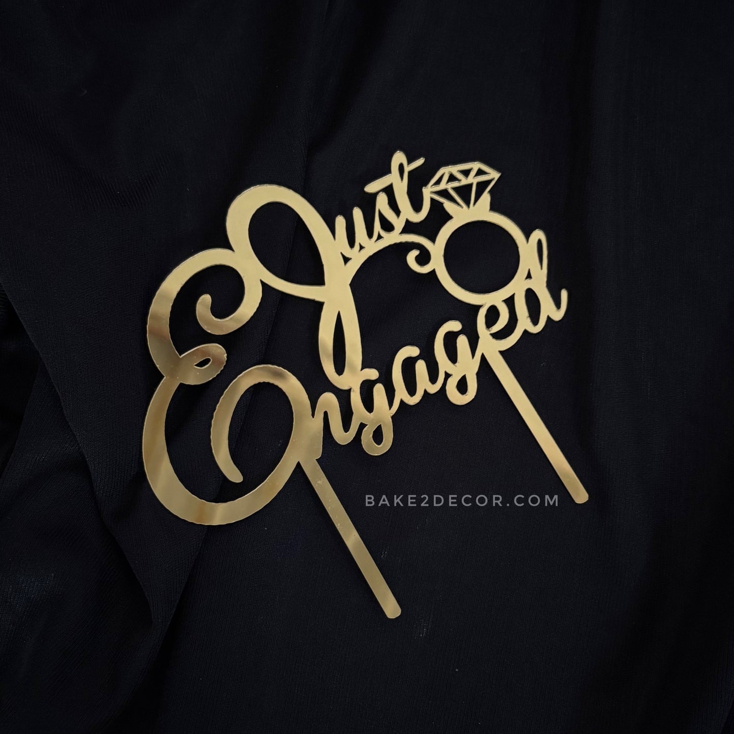 Just Engaged Topper - 5 Inch