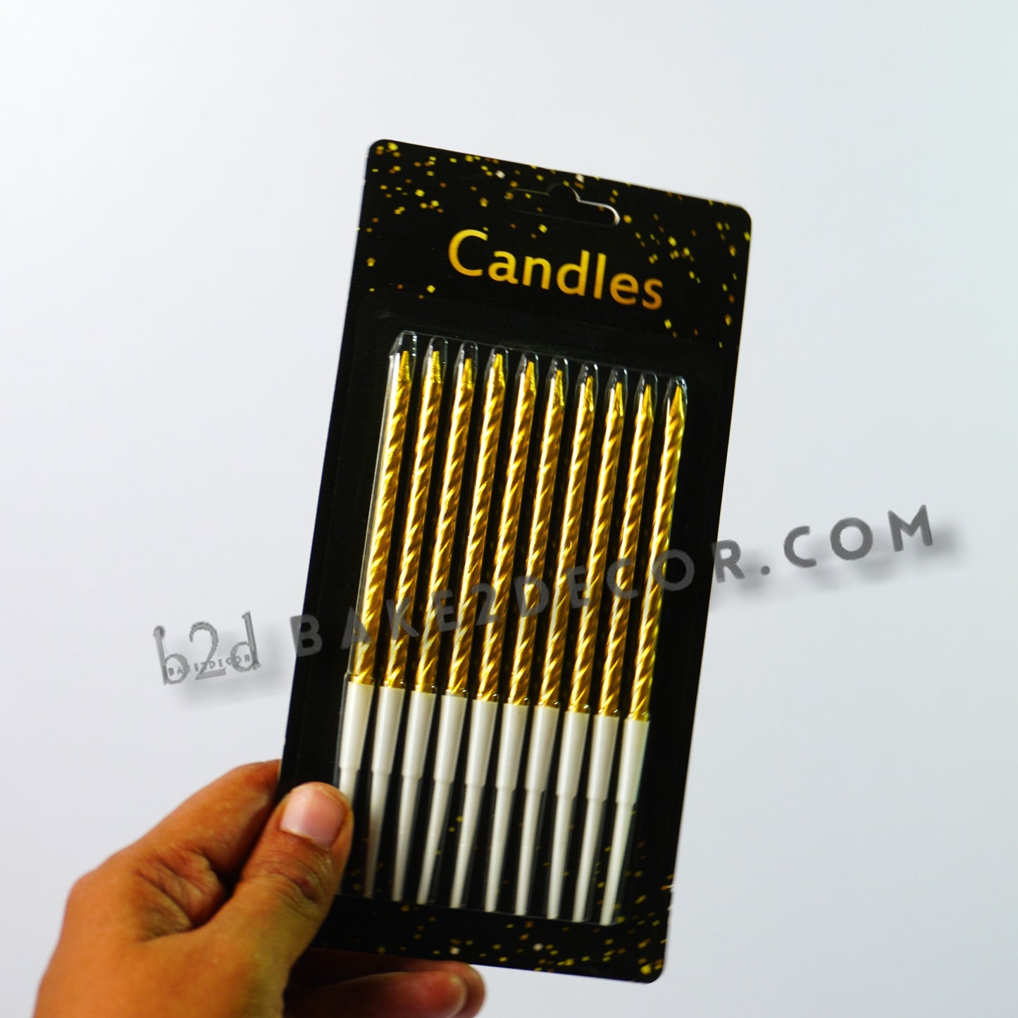 Golden Twist Long Thin Candle