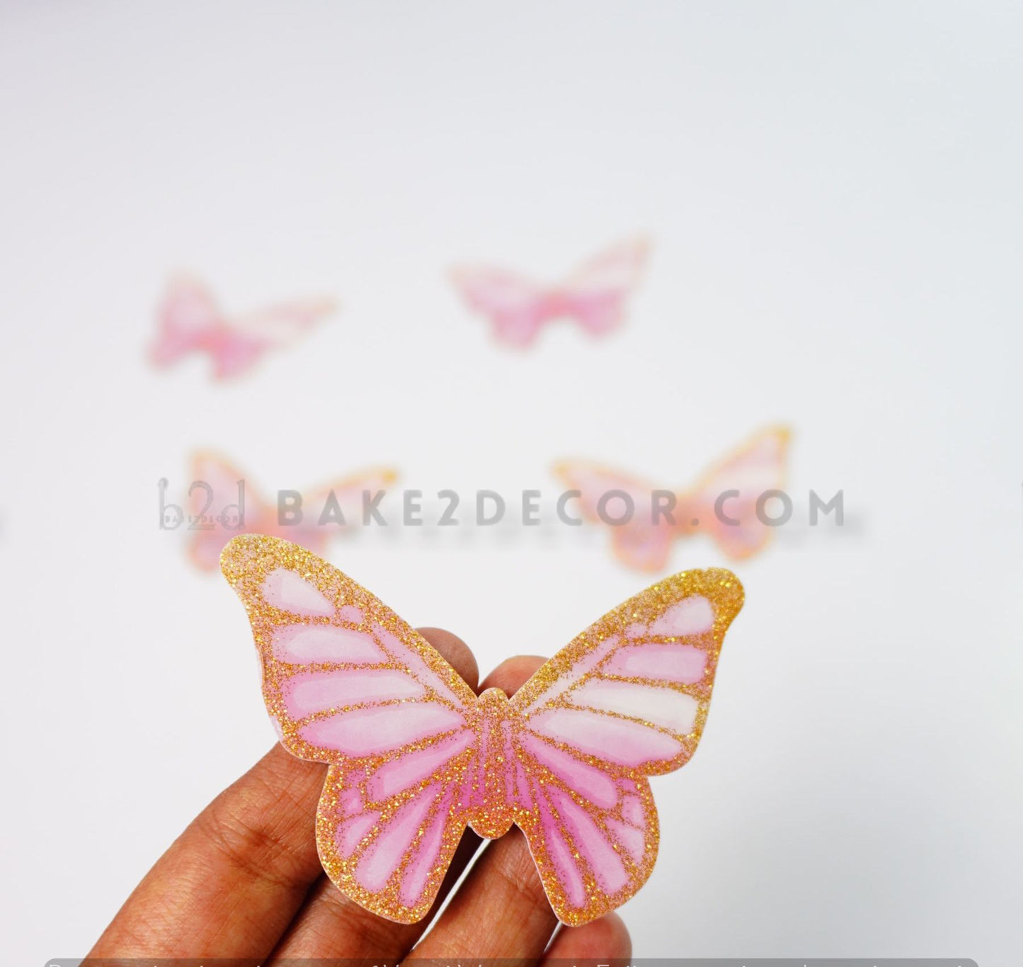 Pink Paper Butterfly ( 5 Pcs Set)