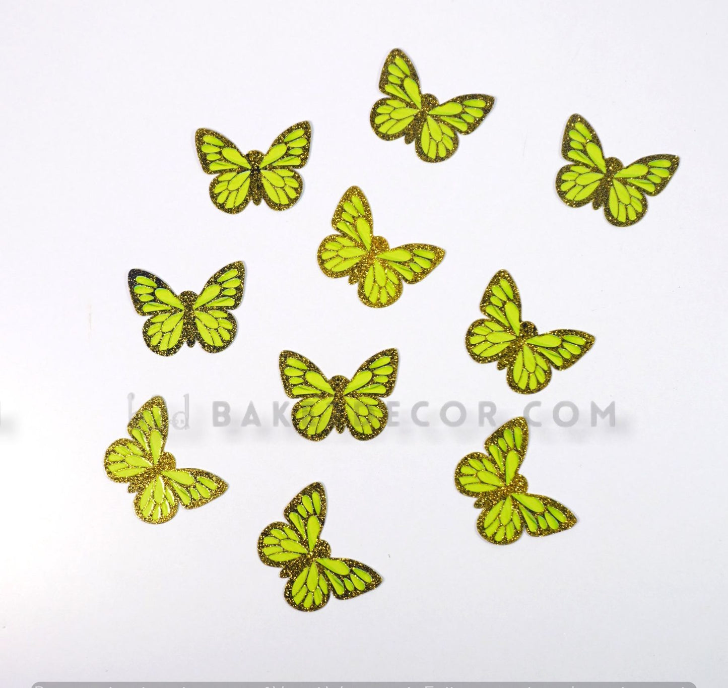 Green Paper Butterfly ( 10 Pcs Set)