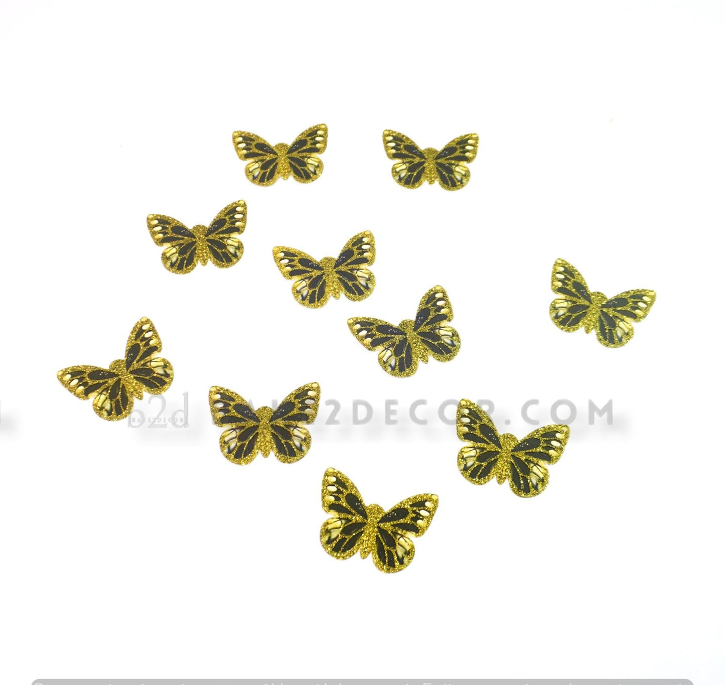 Black Paper Butterfly ( 10 Pcs Set)