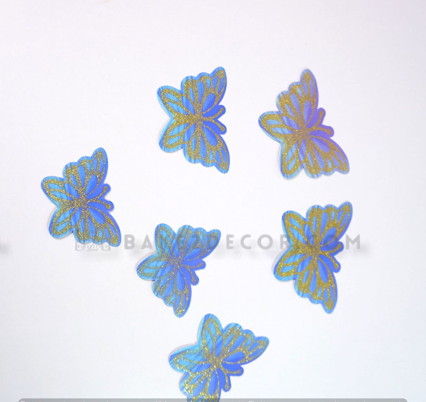 Blue Paper Butterfly ( 6 Pcs Set)