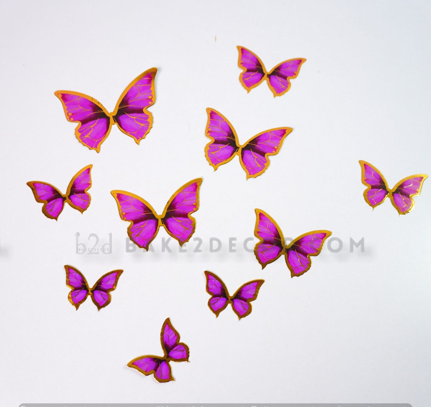 Purple Paper Butterfly ( 10 Pcs Set)