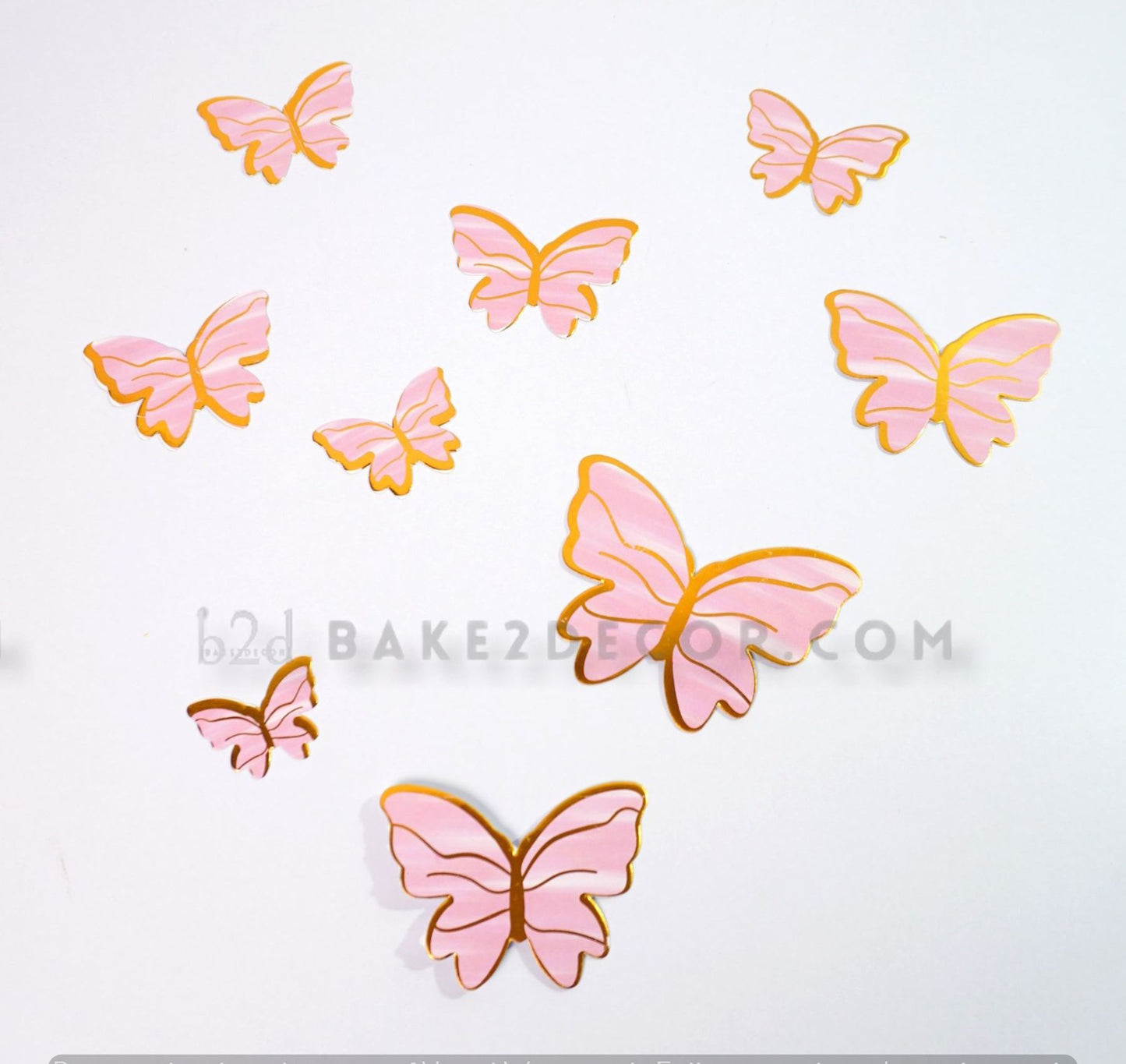 Pink Paper Butterfly ( 10 Pcs Set)