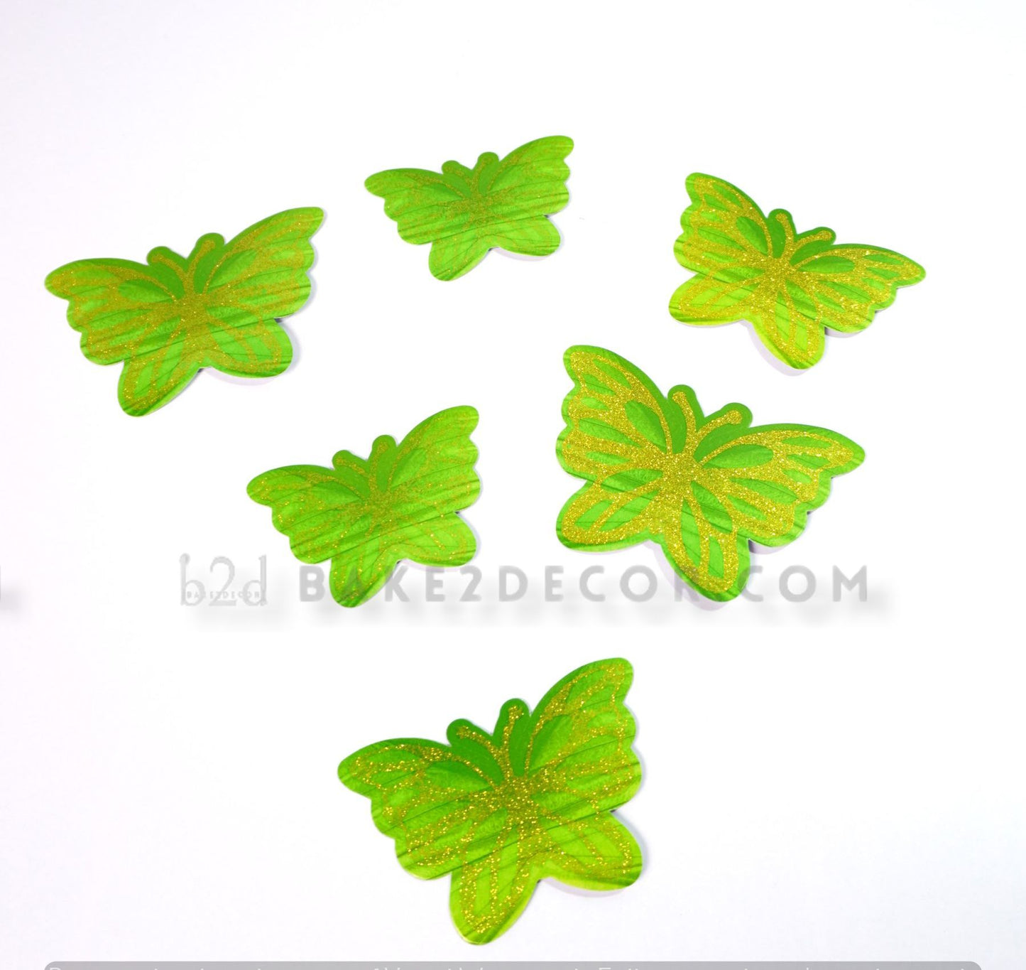 Green Paper Butterfly ( 6 Pieces Set)