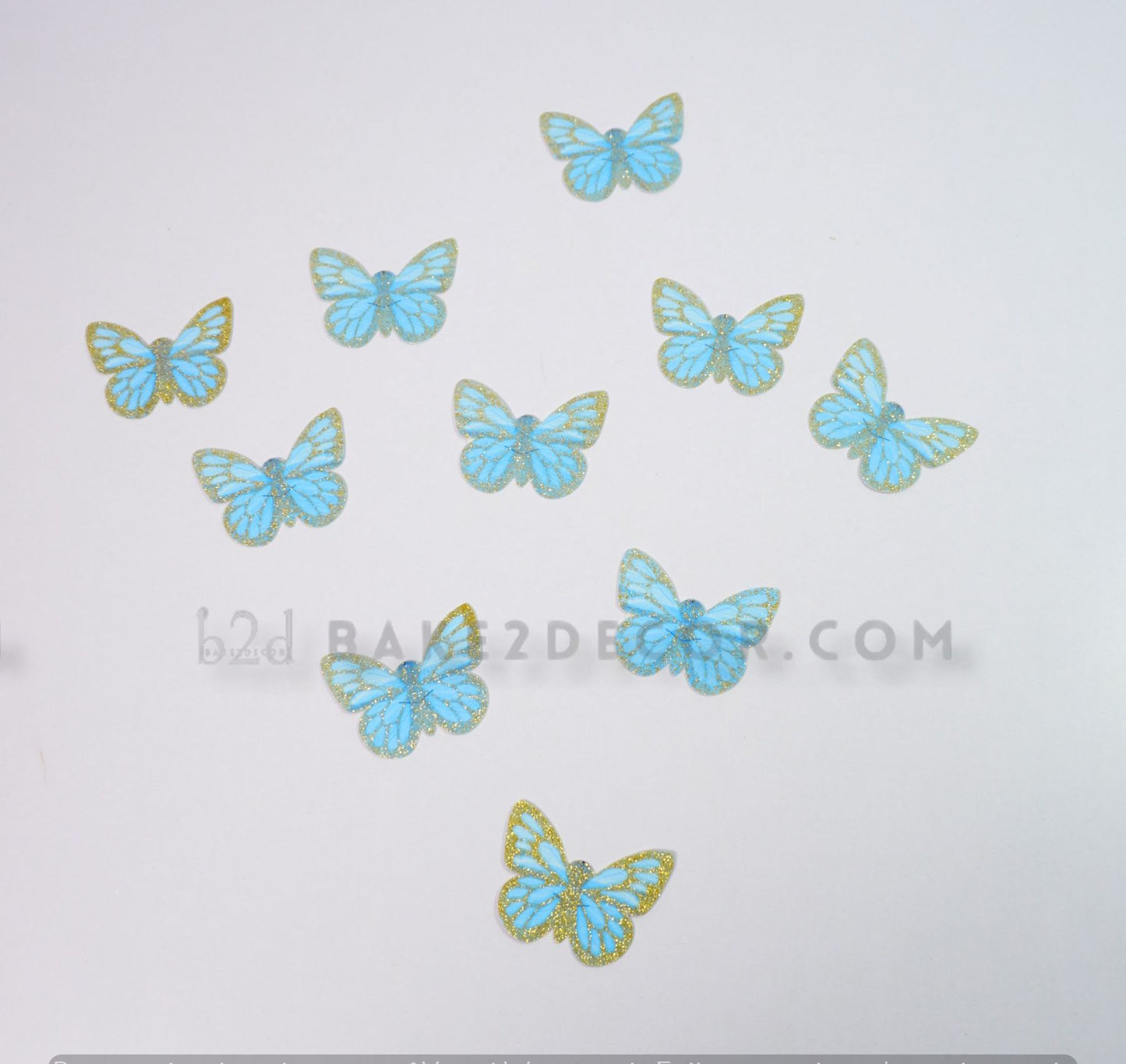 Blue Paper Butterfly ( 10 Pcs Set)