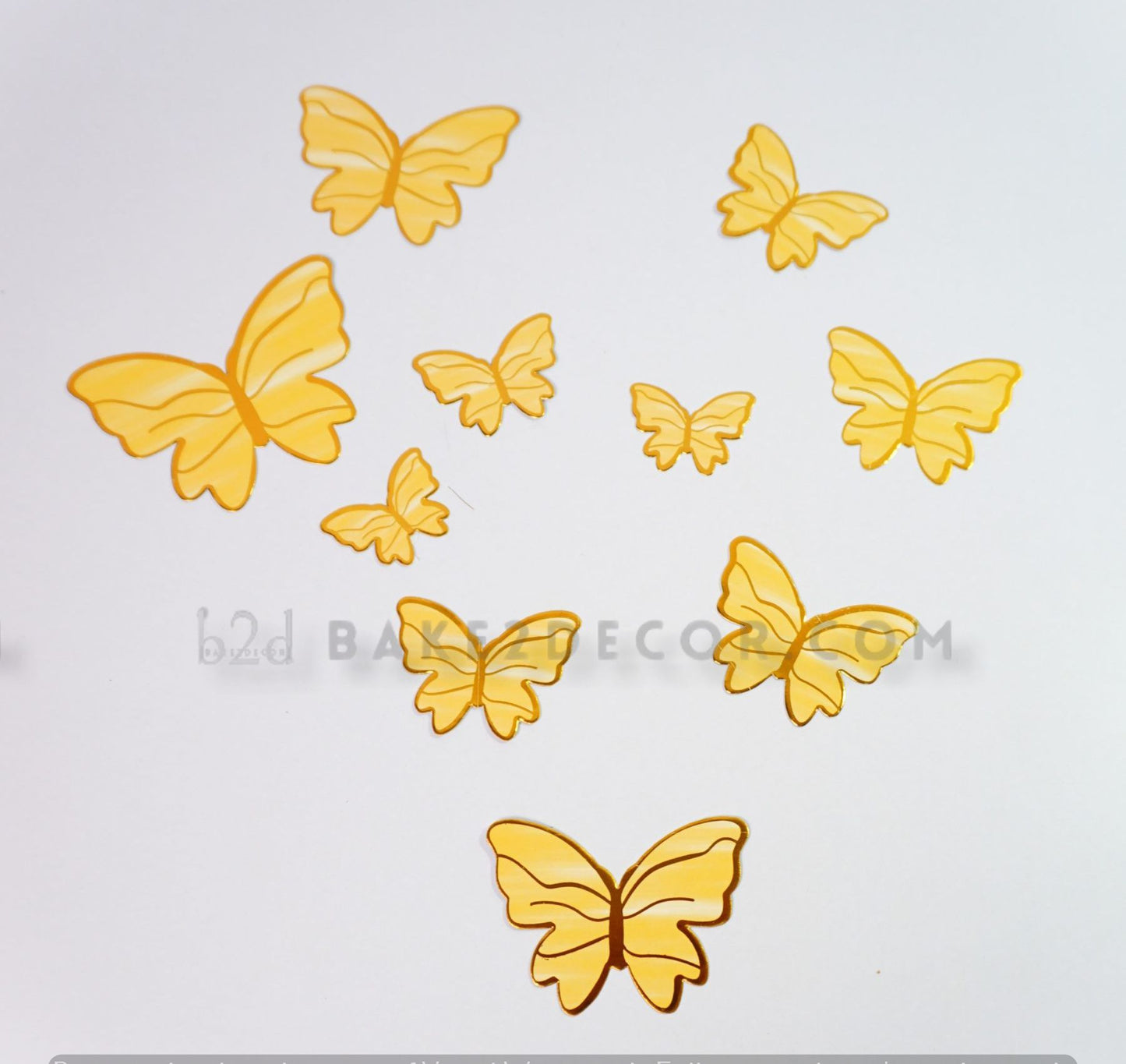 Yellow Paper Butterfly (10 Pcs Set)