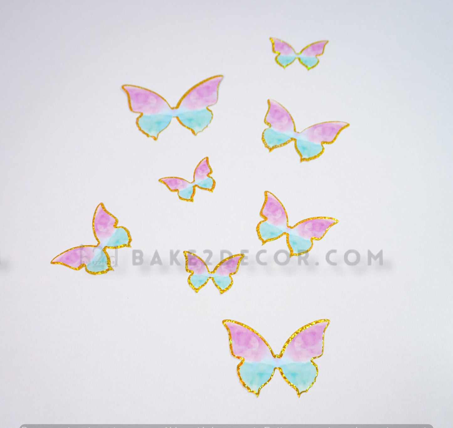 Pink and Blue Paper Butterfly ( 10 Pcs Set)