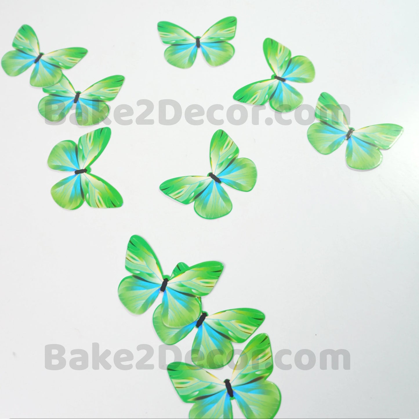 Paper Butterfly Green ( 10 Pcs Set)