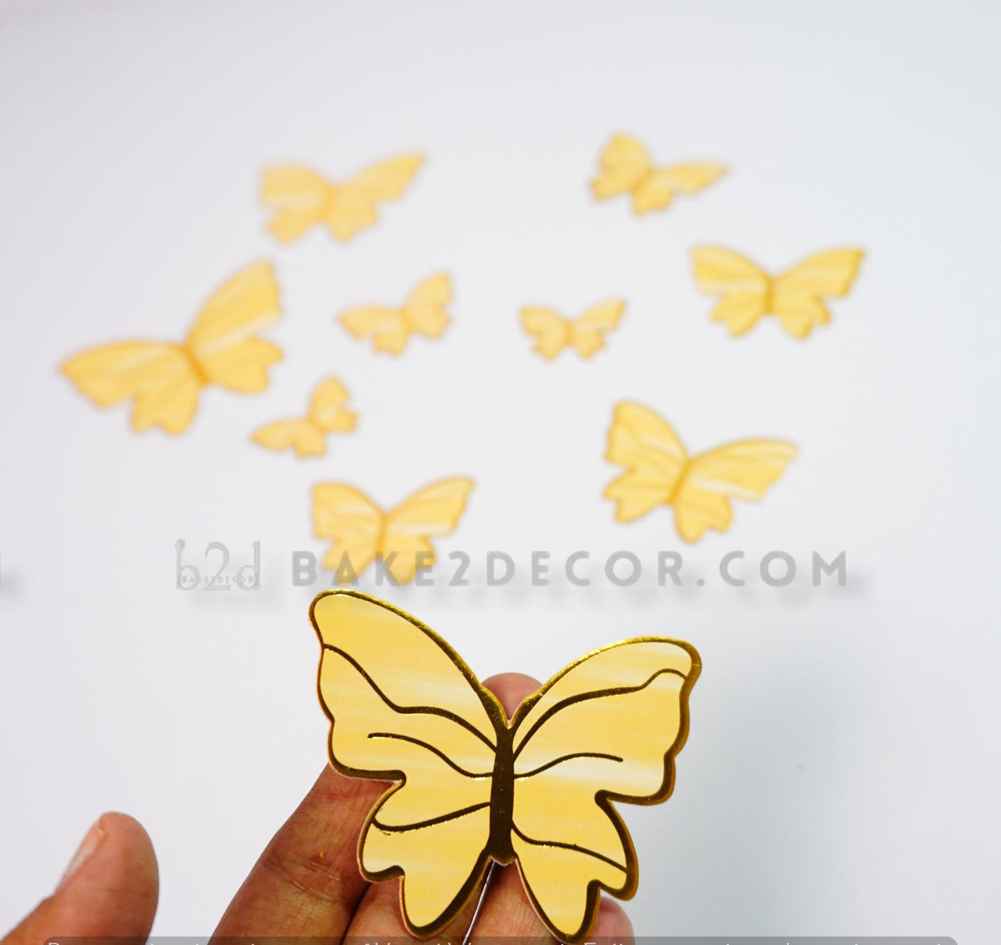 Yellow Paper Butterfly (10 Pcs Set)