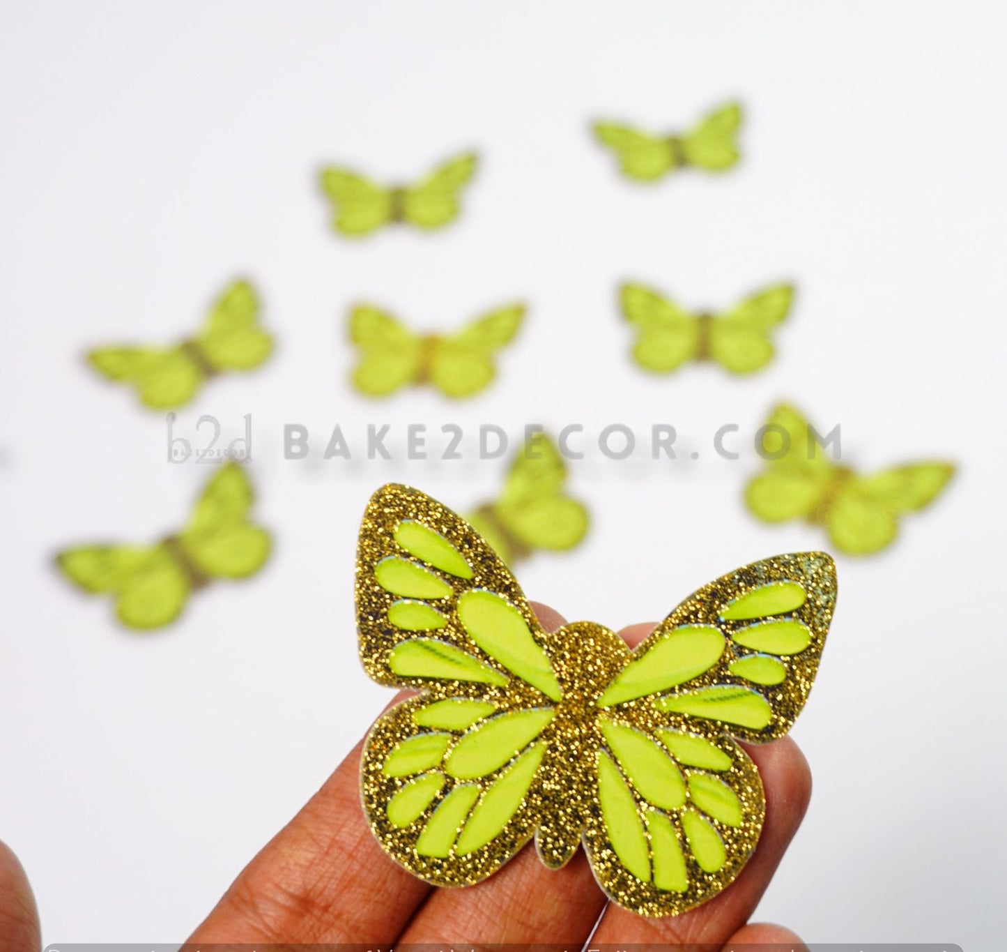 Green Paper Butterfly ( 10 Pcs Set)