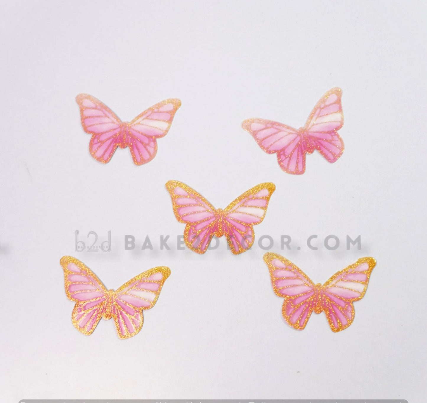 Pink Paper Butterfly ( 5 Pcs Set)