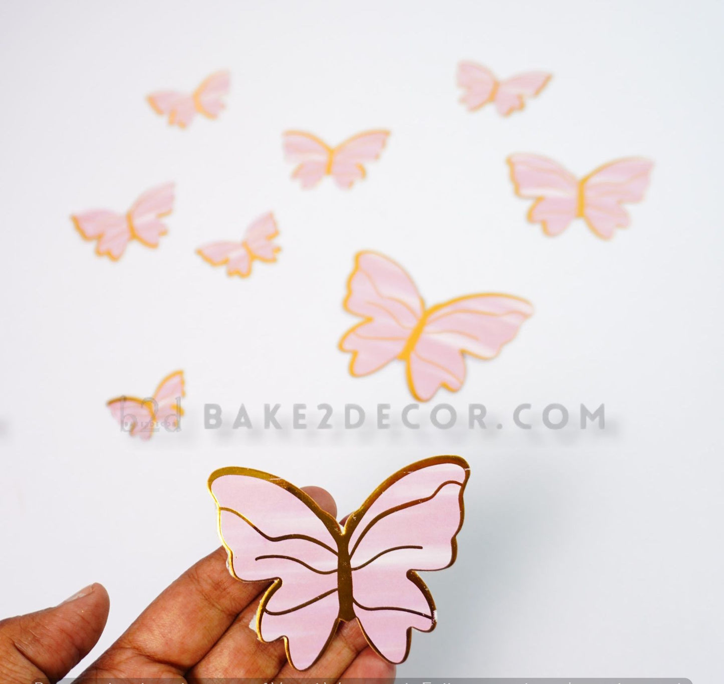 Pink Paper Butterfly ( 10 Pcs Set)