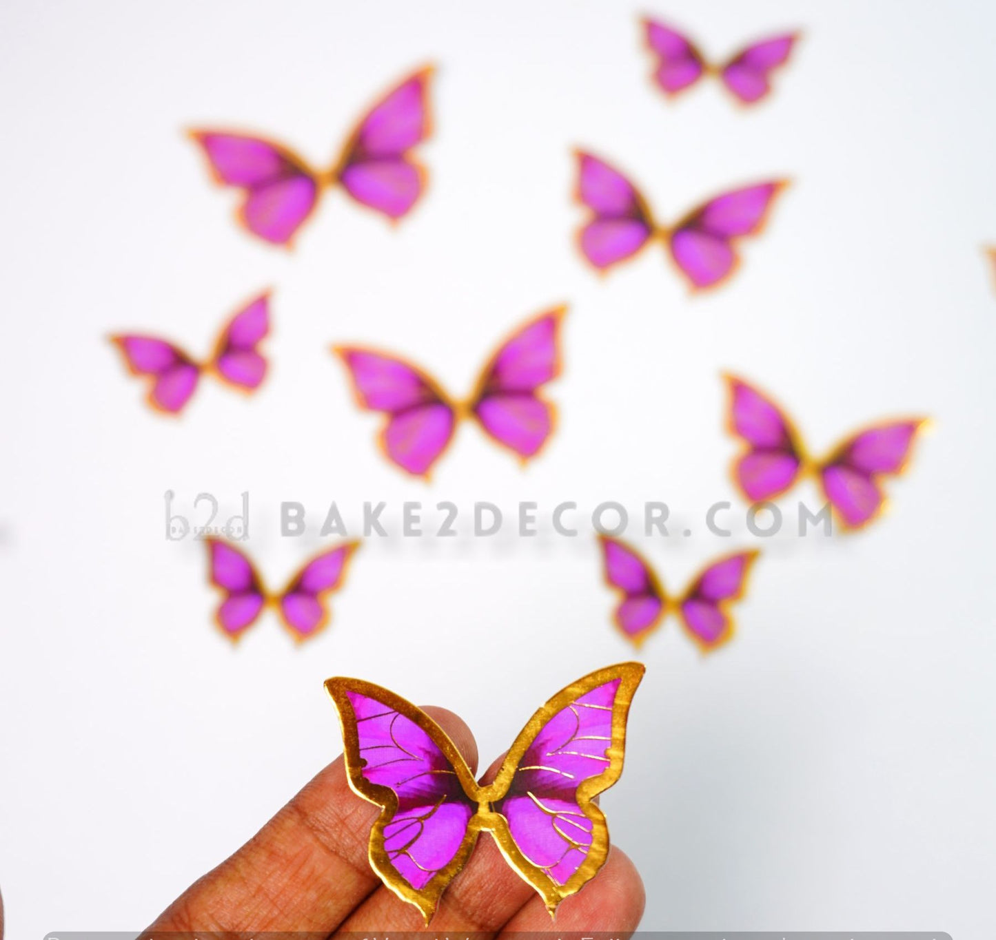 Purple Paper Butterfly ( 10 Pcs Set)